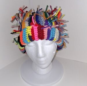 Beanie Cap Cat Ears Distressed Scrappy Hat